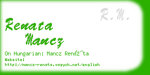 renata mancz business card